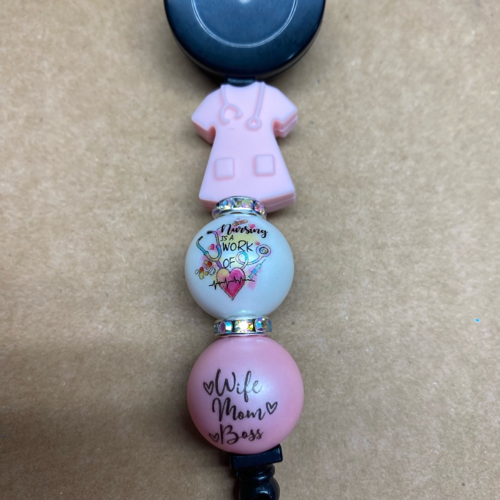 NWT HANDMADE NURSING BADGE REEL